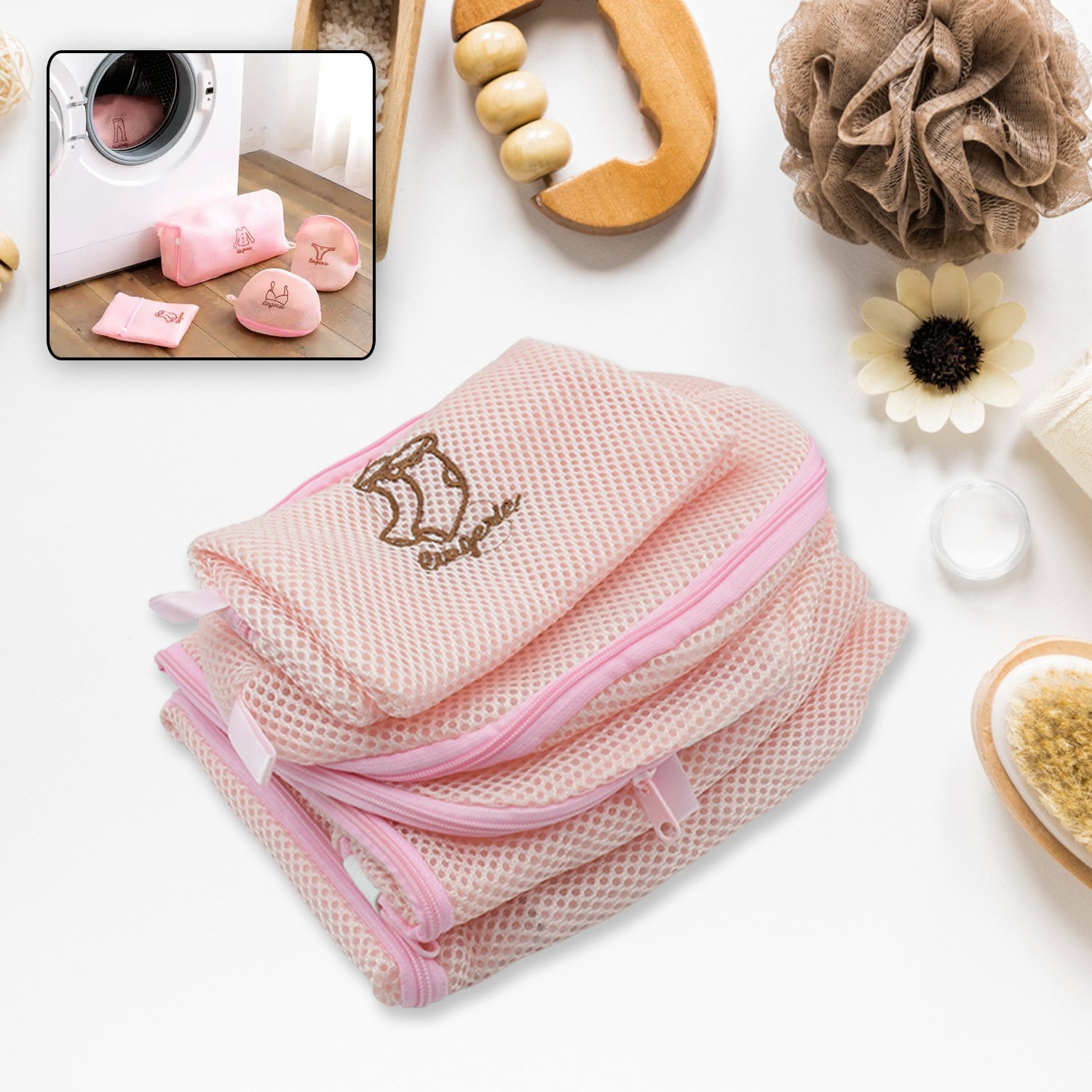 1211 5pc Zippered Mesh Laundry Wash Bags Foldable Delicates Lingerie Socks, Underwear Blouse, Hosiery, Stocking and Lingerie Washing Machine Clothes Protection Net (5 Pc Set) 1211 5pc Zippered Mesh Laundry Wash Bags Foldable Delicates Lingerie Socks, Underwear Blouse, Hosiery, Stocking and Lingerie Washing Machine Clothes Protection Net (5 Pc Set)